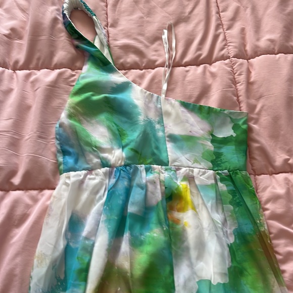 Bebe gorgeous tie-dye chiffon maxi ombré dress size 4 - Picture 4 of 6